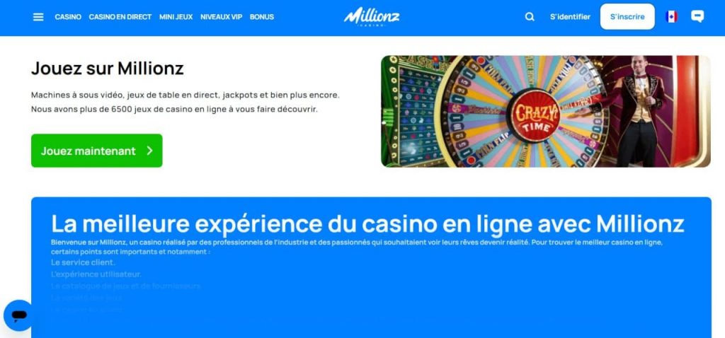 Méthodes de paiement disponibles sur Millionz Casino