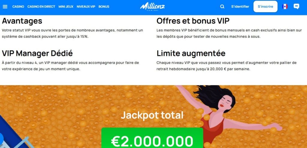 Méthodes de paiement disponibles sur Millionz Casino